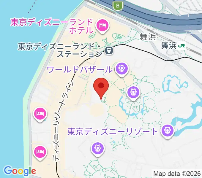 東京ディズニーランド ショーベースの地図