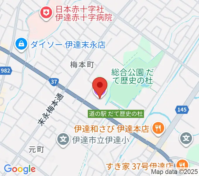だて歴史文化ミュージアムの地図