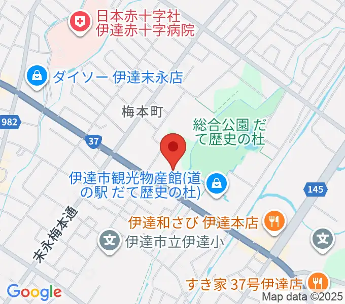 だて歴史文化ミュージアムの地図