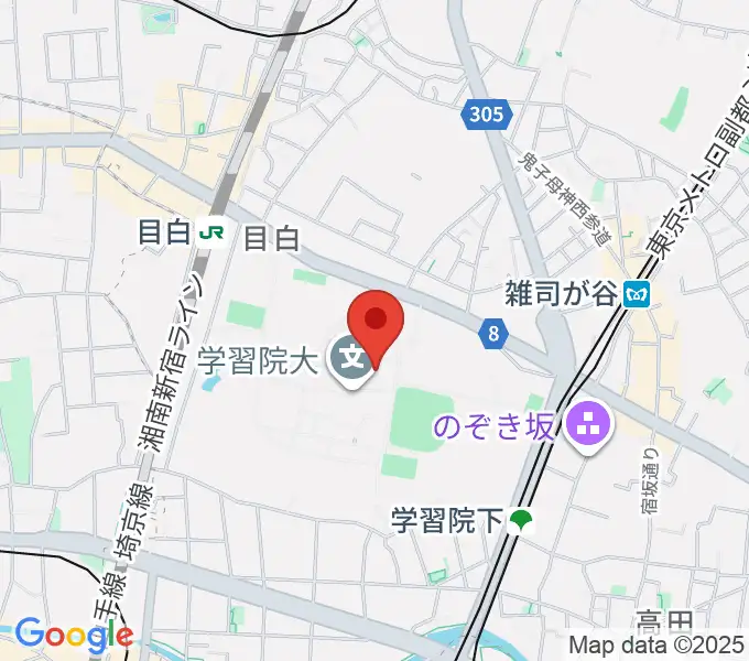 霞会館記念学習院ミュージアムの地図