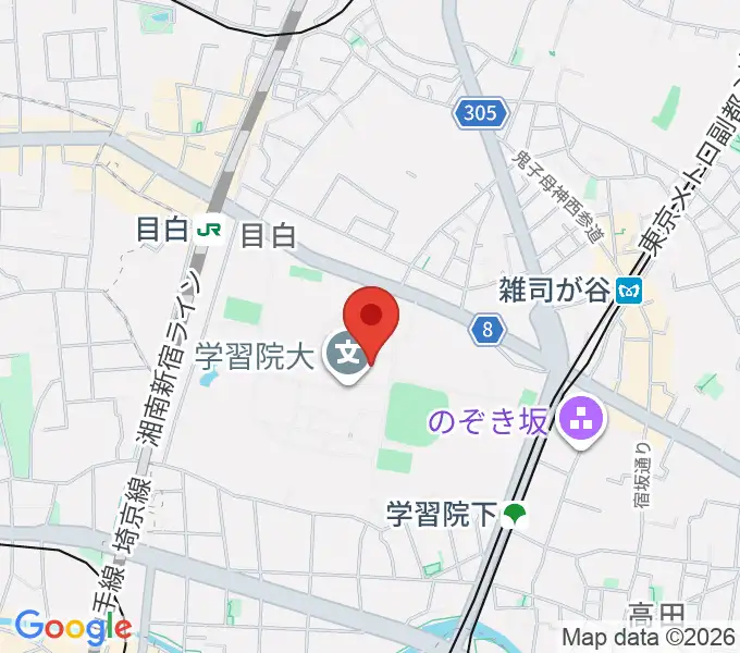 霞会館記念学習院ミュージアムの地図