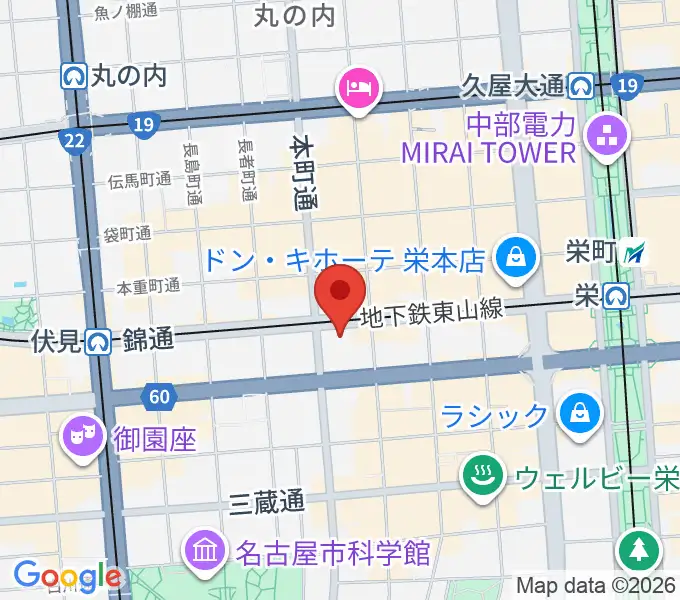 貨幣・浮世絵ミュージアムの地図