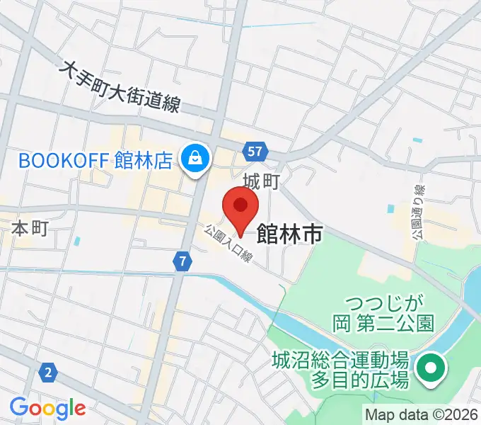 館林市第一資料館の地図