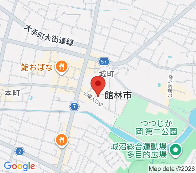 館林市第一資料館の地図