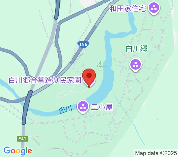 白川郷合掌造り民家園の地図