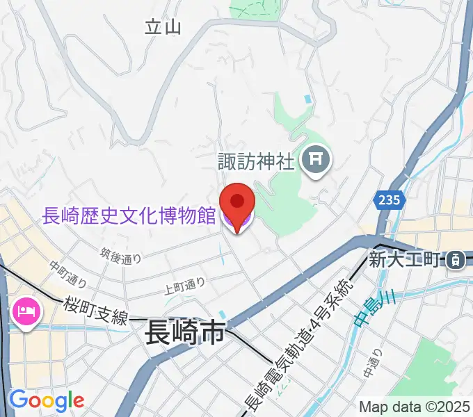 長崎歴史文化博物館の地図