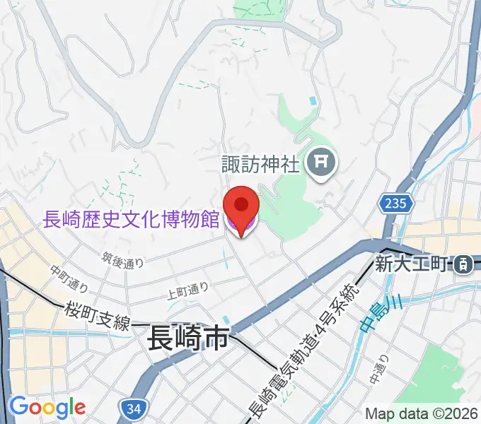 長崎歴史文化博物館の地図