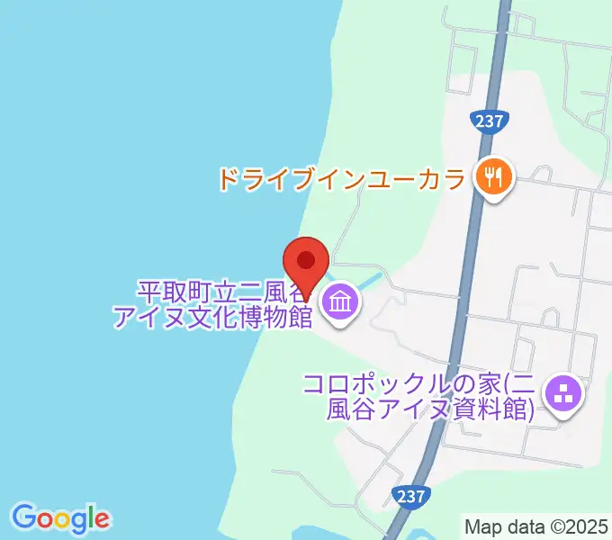 沙流川歴史館の地図