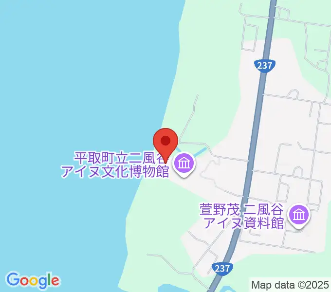 沙流川歴史館の地図