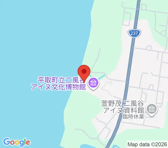 沙流川歴史館の地図