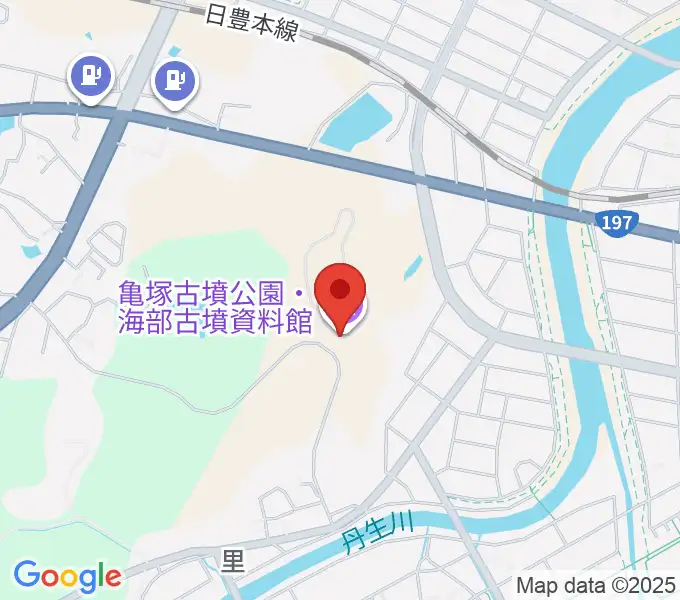 亀塚古墳公園・海部古墳資料館の地図