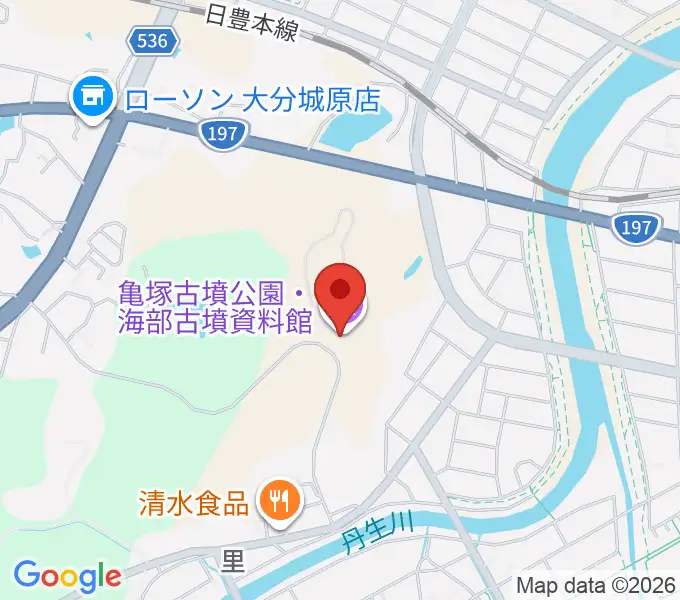 亀塚古墳公園・海部古墳資料館の地図