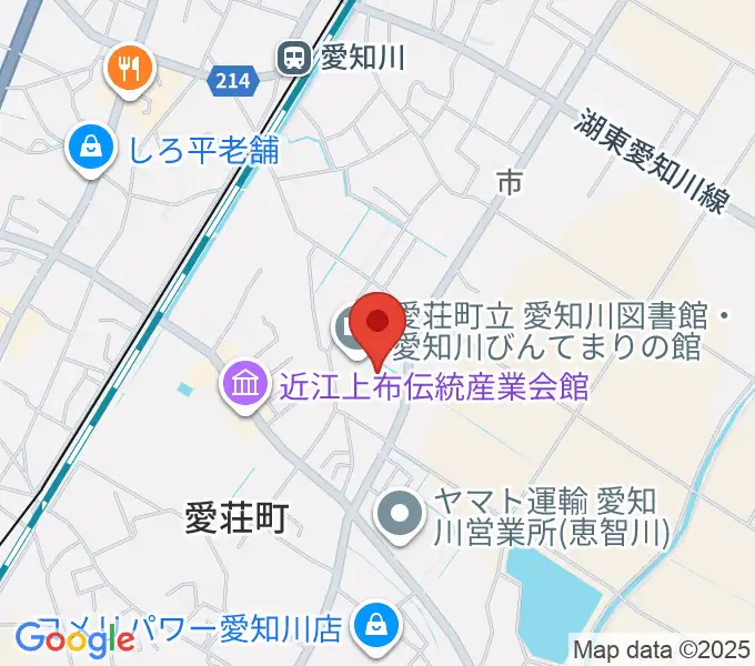 愛知川びんてまりの館の地図