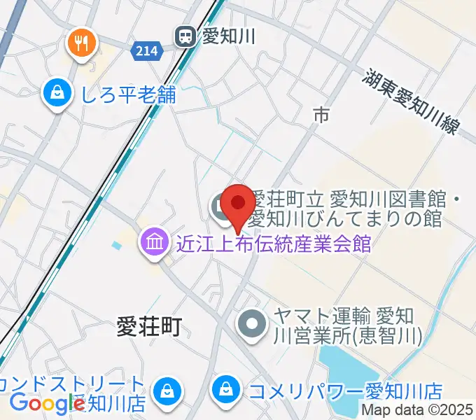 愛知川びんてまりの館の地図