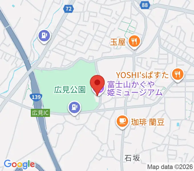 富士山かぐや姫ミュージアムの地図