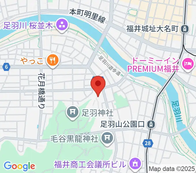 福井市橘曙覧記念文学館の地図