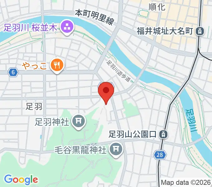 福井市橘曙覧記念文学館の地図