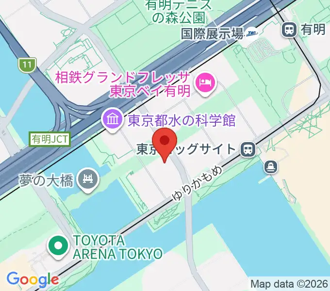 SGCホール有明の地図
