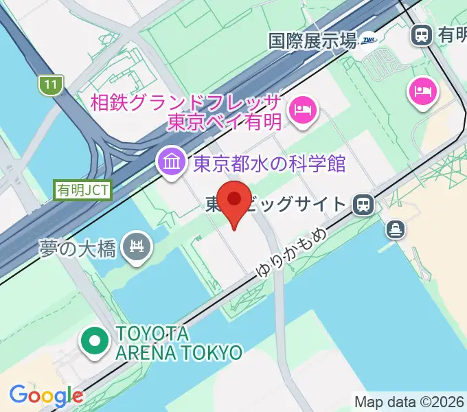 EXシアター有明の地図