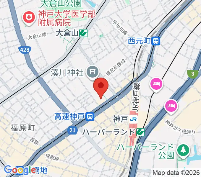 湊川神社宝物殿の地図