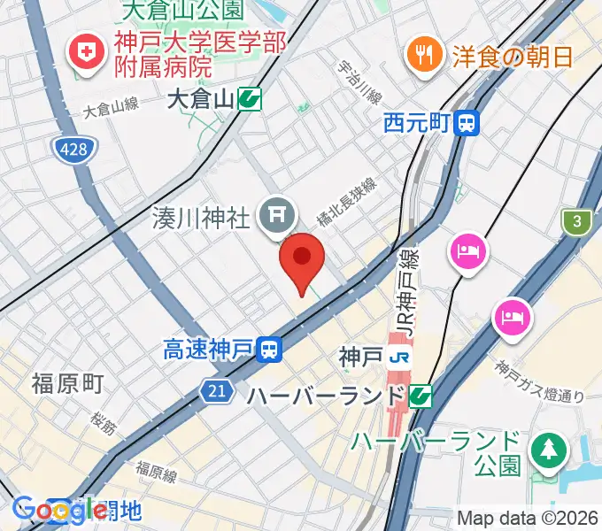 湊川神社宝物殿の地図