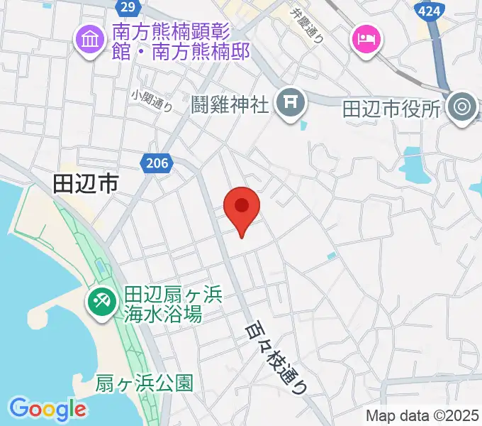 田辺市立歴史民俗資料館の地図