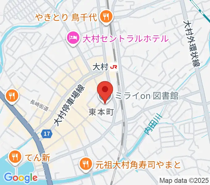 大村市歴史資料館の地図