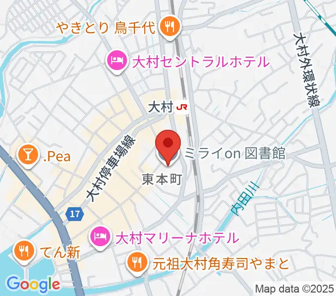 大村市歴史資料館の地図