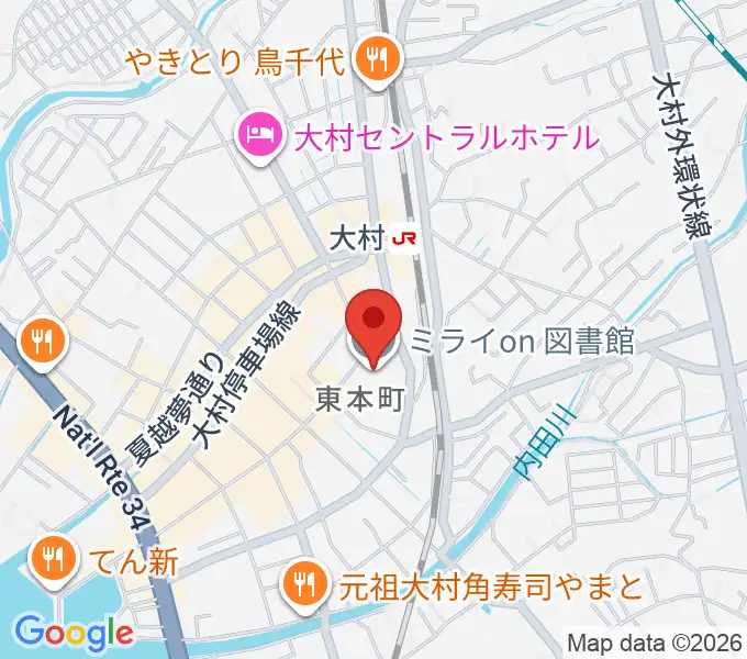 大村市歴史資料館の地図
