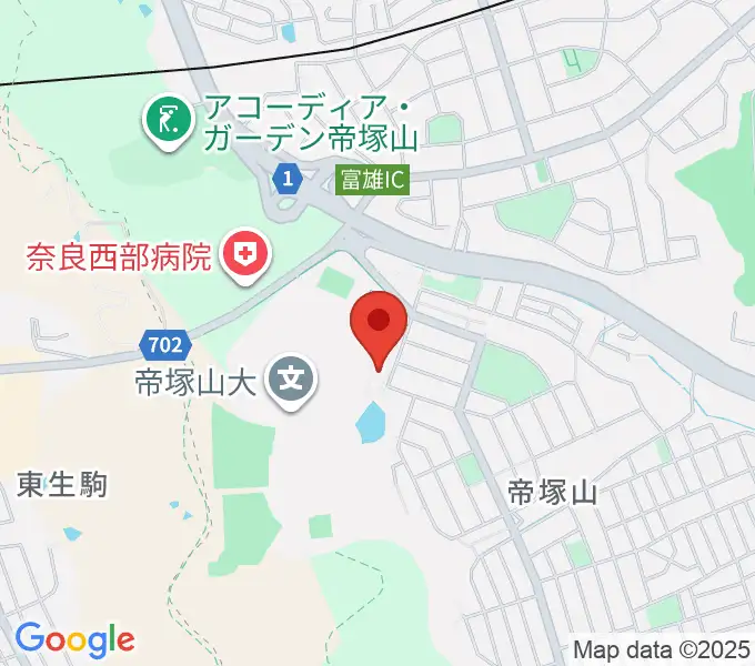 帝塚山大学附属博物館の地図