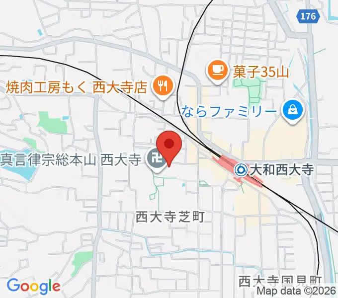 西大寺聚宝館の地図