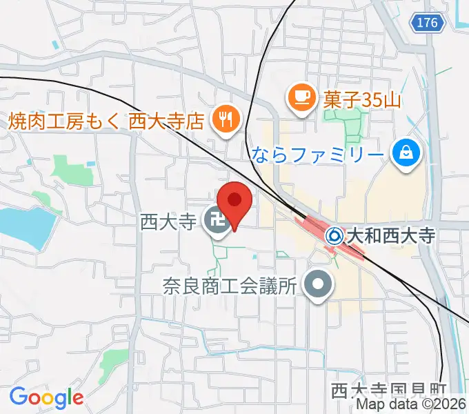 西大寺聚宝館の地図