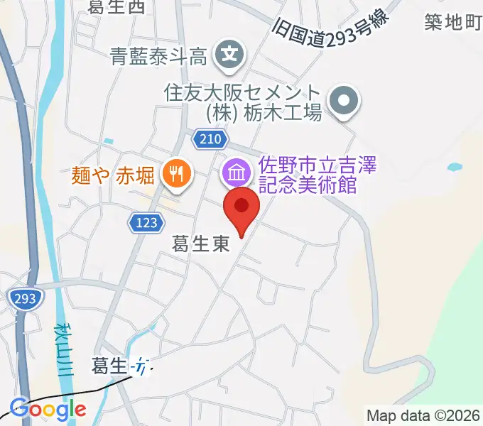 佐野市葛生伝承館の地図