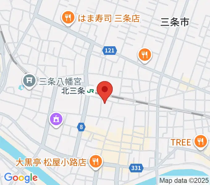 三条市歴史民俗産業資料館の地図
