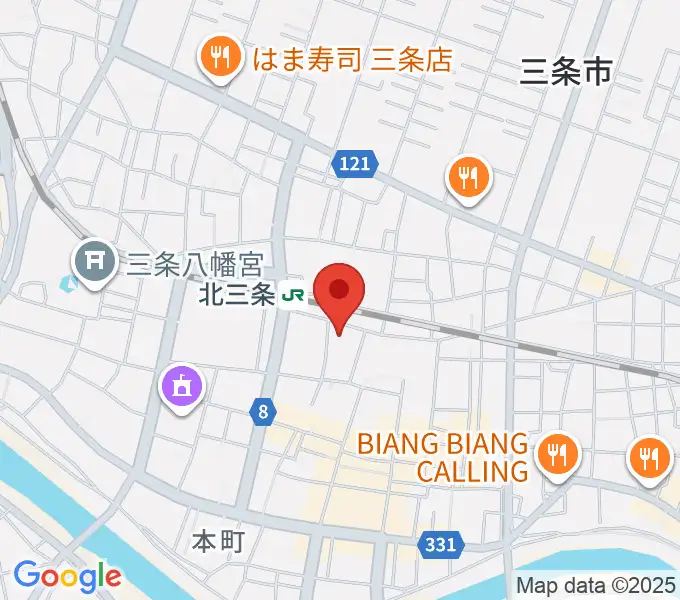 三条市歴史民俗産業資料館の地図