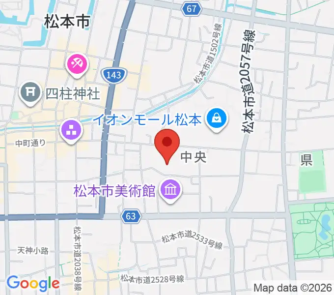 テスコム・エレコム武道場の地図