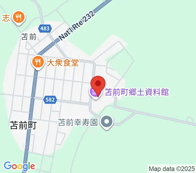 苫前町郷土資料館の地図