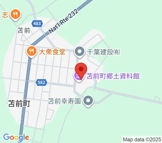 苫前町郷土資料館の地図