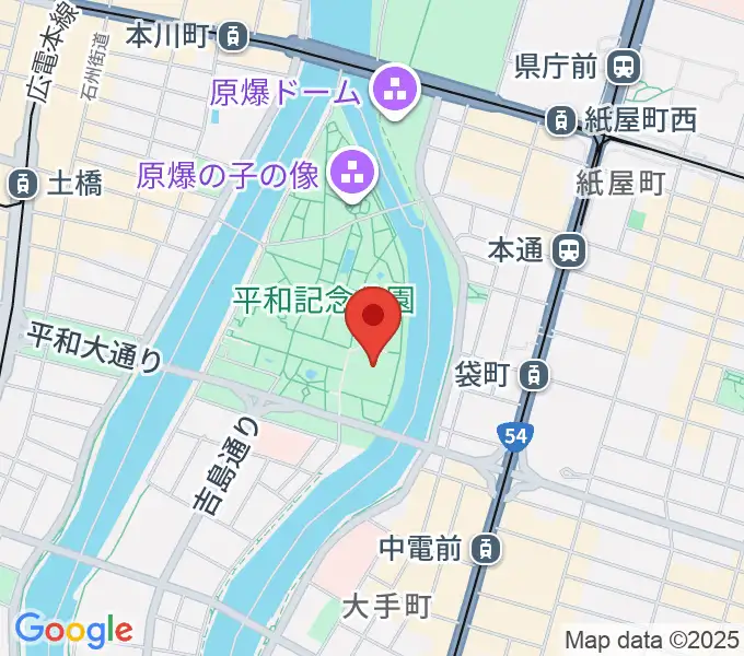 広島平和記念資料館の地図