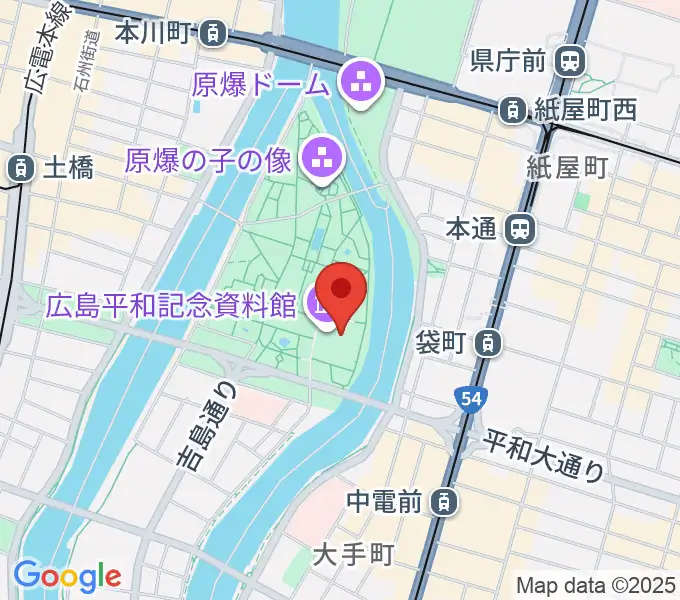 広島平和記念資料館の地図