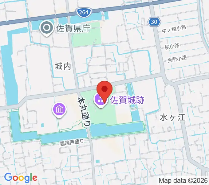 佐賀県立佐賀城本丸歴史館の地図
