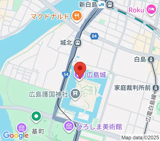 広島城天守の地図