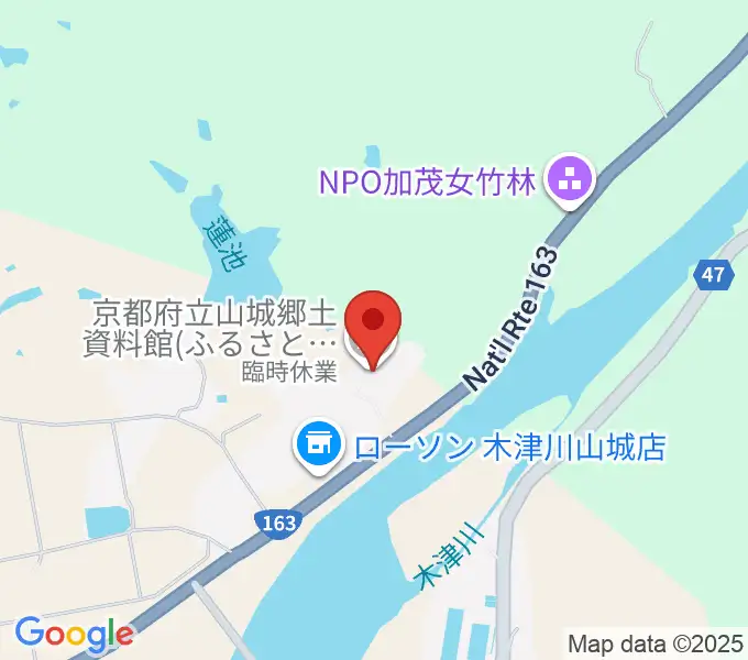 京都府立山城郷土資料館の地図