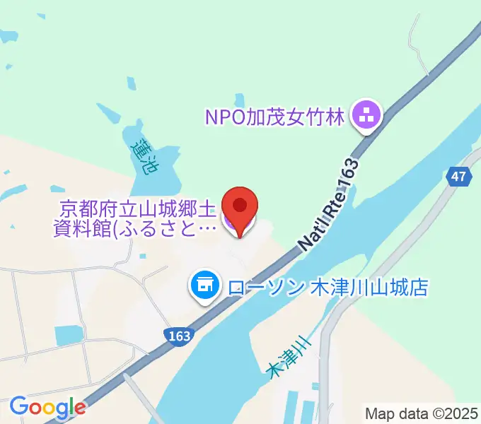 京都府立山城郷土資料館の地図