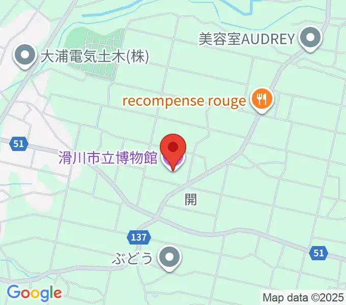 滑川市立博物館の地図