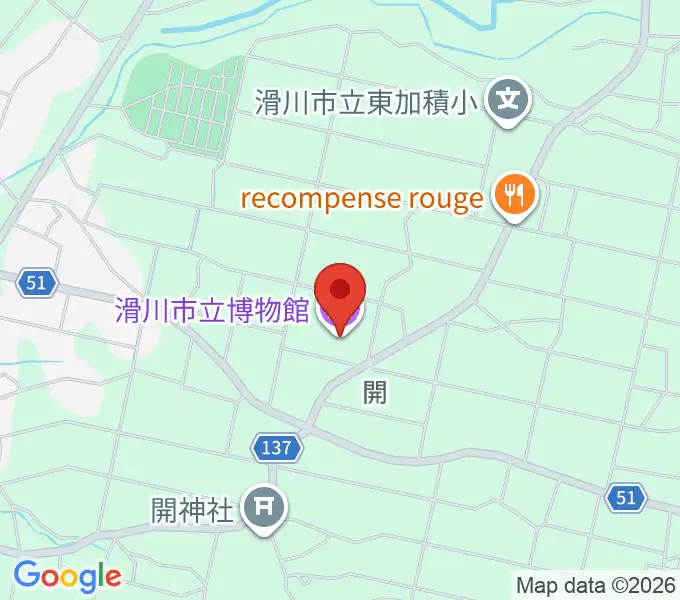 滑川市立博物館の地図