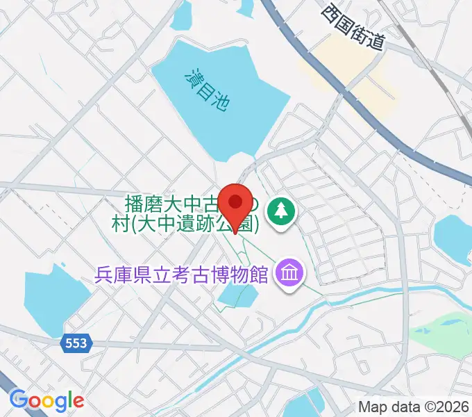 播磨町郷土資料館の地図