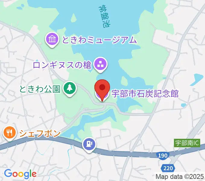 宇部市石炭記念館の地図