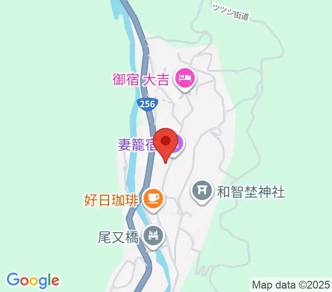 南木曽町博物館の地図