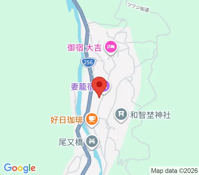 南木曽町博物館の地図